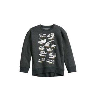 Boy's Jumping Beans Dinosaur Skulls Fleece Crew Sweatshirt Size 5T